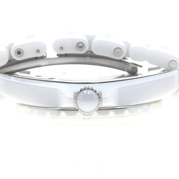 CHANEL J12 H1759 1.5"" White Ceramic Center Diamond Automatic Men's Watch - Picture 10 of 11
